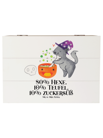 Mr. & Mrs. Panda Geschenkbox Kater Hexenkessel mit Spruch in Weiß