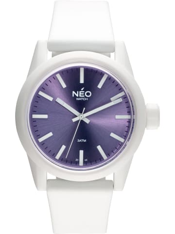 NEO Watch NEO Watch Armbanduhr aus Kunststoff in Weiß/Lila