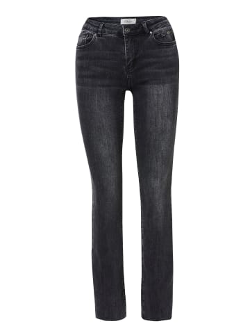 KOROSHI Reguläre Doppel-Push-up-Jeans für Damen in SCHWARZER DENIM