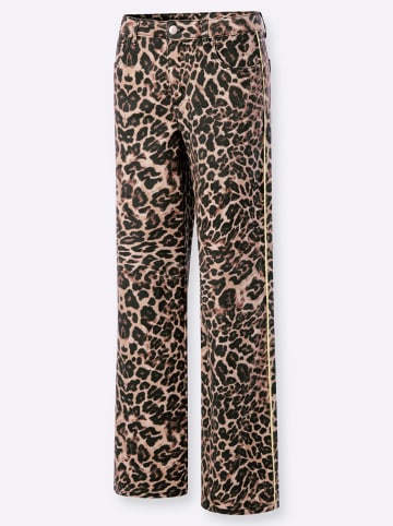 Heine 5-Pocket-Hose in schwarz-braun-bedruckt