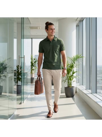 Erwin Müller Piqué Poloshirt LINTIG in oliv