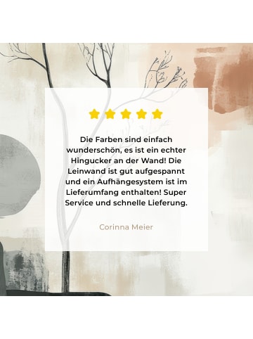 MuchoWow Leinwand Bilder Sandfarben