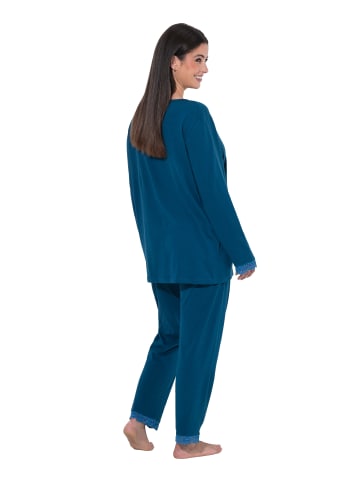 Ulla Popken Pyjama in dunkles petrol
