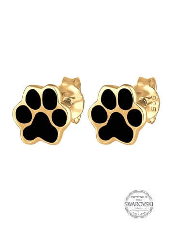 Elli Ohrringe 925 Sterling Silber Pfote in Gold