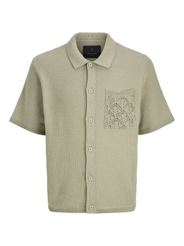 Jack & Jones Gestricktes Polo in Dried Sage
