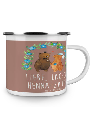 Mr. & Mrs. Panda Kaffeetasse Henna-Abend Magie mit Spruch in Braun Pastell