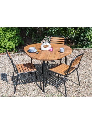 Beliani Gartentisch VARENNA in Braun/Schwarz - (W) 103 x (H) 74 x (L) 106 cm