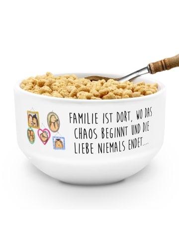 Mr. & Mrs. Panda salatschälchen Igel Familie mit Spruch in Weiß