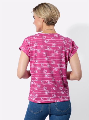 WITT WEIDEN Shirt in fuchsia-weiß-bedruckt