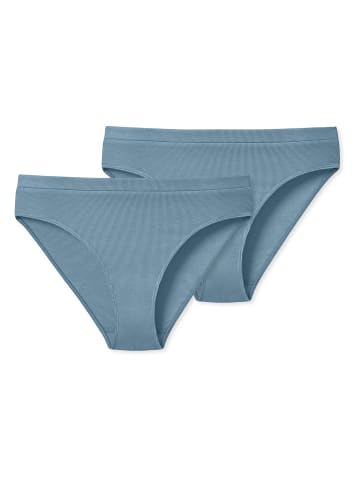 Schiesser Rioslip Feinripp - Pure Rib in blaugrau