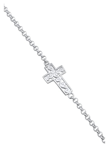 Nenalina Armband 925 Sterling Silber Kreuz, Ornament in Silber