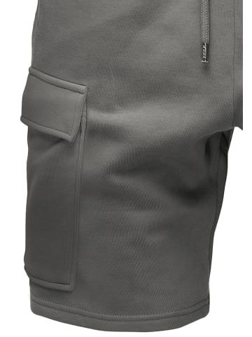 Humy Bermuda Sweat Shorts Casual Cargotaschen in Dunkelgrau
