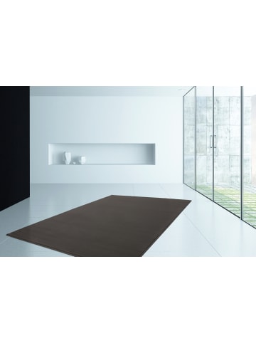 Kayoom Wohnzimmer Teppich – Kurzflorteppich Passage 495 80 x 150 cm in anthrazit - rechteckig