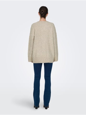 JACQUELINE de YONG Pullover Knit Fit Langarm Strickpullover Rundhals in Braun-4