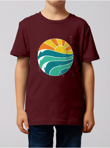 wat? Apparel T-Shirt Summer Sun in Weinrot