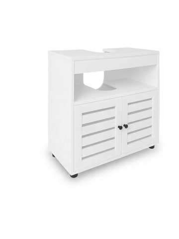 relaxdays Waschbeckenunterschrank in Weiß - (B)60 x (H)63 x (T)30 cm