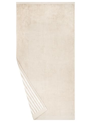 Ross 2 X Handtuch 2 X Duschtuch im Set Doubleface Stripes in Beige