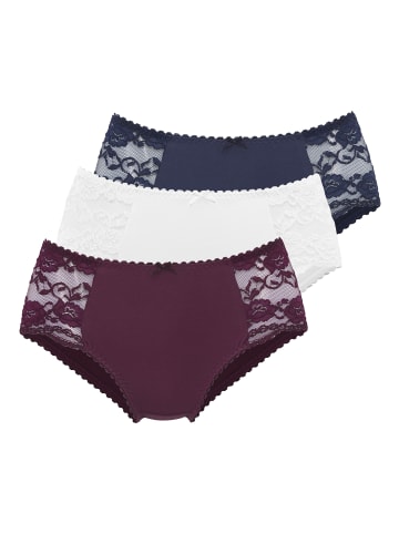 PETITE FLEUR Hüftslip in marine, violett, creme
