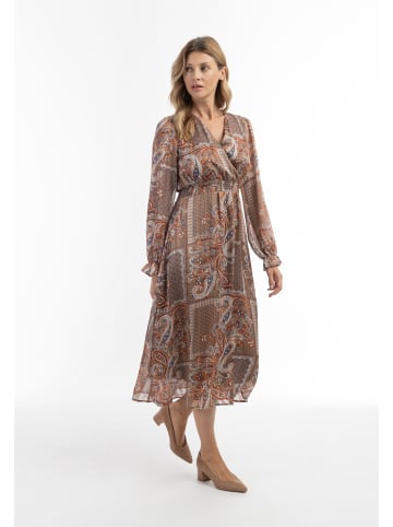 Usha Maxikleid Mit Paisley-Print in Braun Mehrfarbig