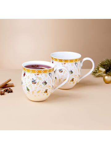 Villeroy & Boch Becher m. H. Set 2tlg. Jubiläumsedition Toy's Delight in gold|weiß