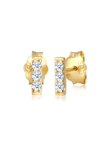 Elli DIAMONDS  Ohrringe 585 Gelbgold Rechteck in Gold