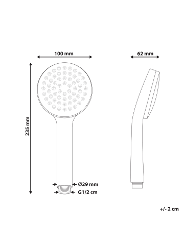 Beliani Wannenarmaturen AYPATE in Gold - (W) 10 x (H) 23 x (L) 6 cm