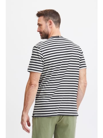 FQ1924 T-Shirt FQTom SS stripe linnen blend tee in Weiß