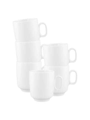 Seltmann Weiden 6er Set Henkelbecher Sento Home 400 ml in weiß
