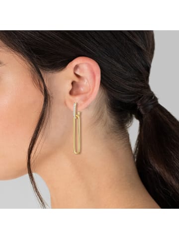 Glanzstücke München Creolen Sterling Silber Zirkonia in gelbgold