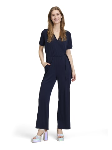 CARTOON Jumpsuit mit Bindegürtel in Dunkelblau