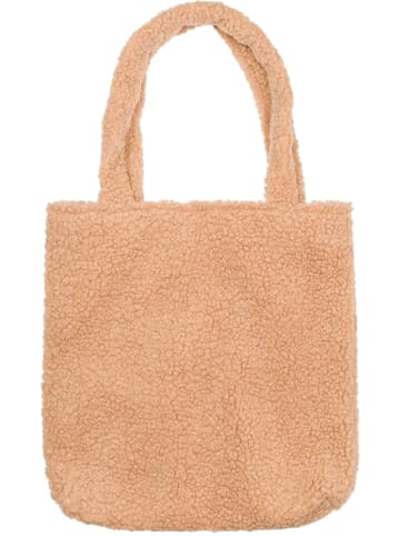 styleBREAKER Teddyfell Schultertasche in Camel