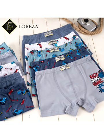 LOREZA 10er Set Boxershorts - Dino- Bunt