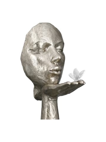 GILDE Skulptur Desire silberfarben - (H) 34 cm
