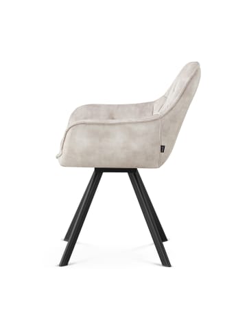 B&D Home 2er-Set: Drehstuhl DIETER in Grau - (B)56 x (H)84 x (T)61 cm