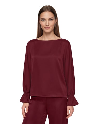 Vera Mont Satin-Bluse mit Fledermausärmeln in Deep Dahlia