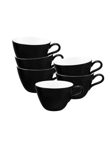 Seltmann Weiden 6er Set Milchkaffeetassen Life Fashion 370 ml in Glamorous Black