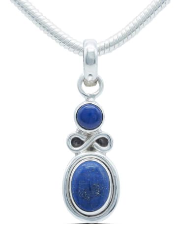 mantraroma 925er Silber - Ketten (L) 10 x (B) 31 mm mit Lapis Lazuli