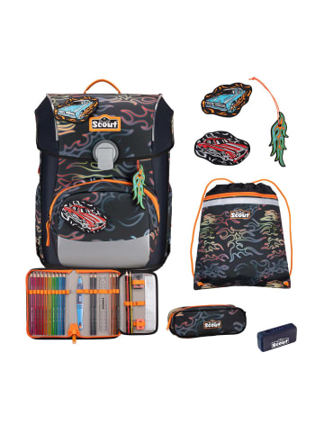 Scout Scout Neo Schulranzen-Set 5 teilig Safety Light Flames