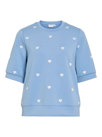 Vila Sweatshirt mit kurzen Ärmeln in Blissful Blue1