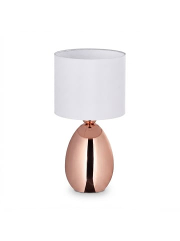 relaxdays 2 x Nachttischlampe in Kupfer - (H)33,5 x Ø 18 cm