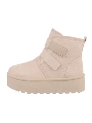 Ital-Design Stiefelette in Beige