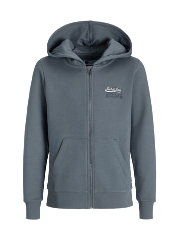 JACK & JONES Junior Kapuzensweatjacke 'JJELOGO' in grau