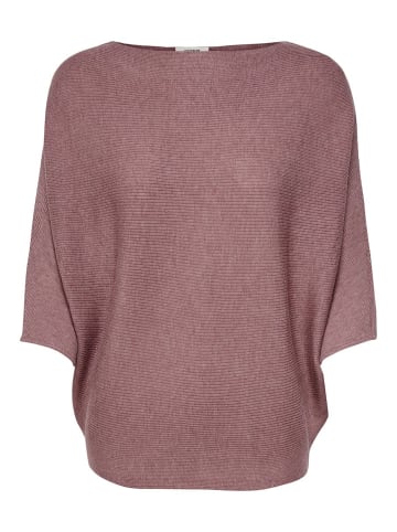 JACQUELINE de YONG Pullover Feinstrick Sweatshirt JDYNEW BEHAVE BATSLEEVE Sweater in Rot-Braun