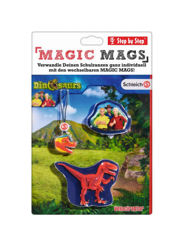 Step by Step Magic Mags 3-tlg. Schleich, Dinosaurs, Velociraptor in rot