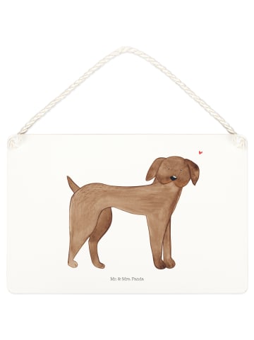 Mr. & Mrs. Panda Schild Hund Dogge ohne Spruch in Weiß