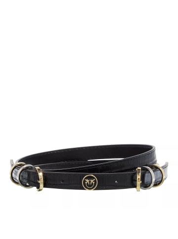 Pinko Jackson Belt H1,5 Nero-Antique Gold in black