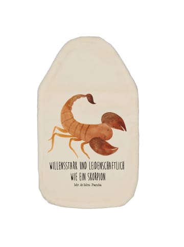Mr. & Mrs. Panda Wärmflasche Sternzeichen Skorpion mit Spruch in Weiß