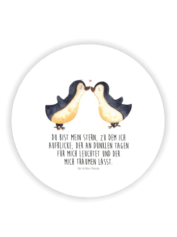 Mr. & Mrs. Panda Büromagnete Pinguin Liebe mit Spruch in Weiß