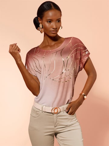 creation L Shirt in ecru-papaya-bedruckt