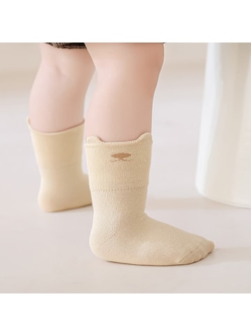 MUNADUNA 5er-Set Bär Baby-Socken mit Weitbund